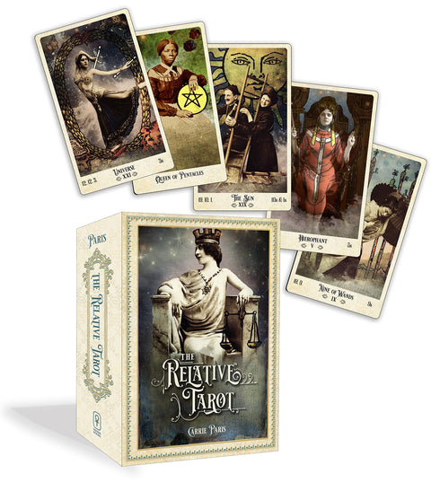Relative Tarot Cards Deck Weiser Books Carrie Paris 82 Cards And Guidebook NEW