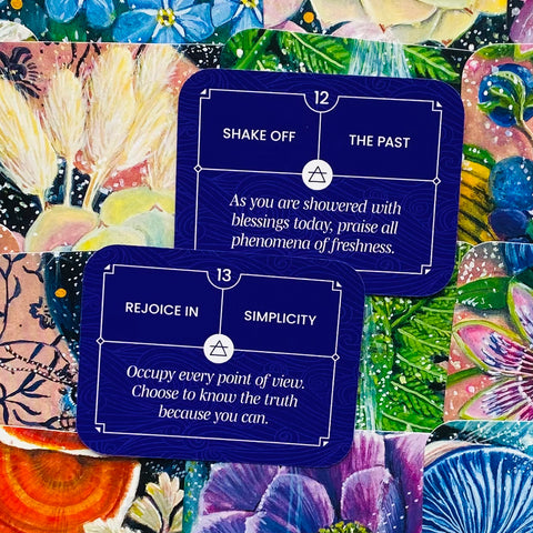 Indigo Sage Affirmation Cards – Air Element Deck for Clarity & Mindfulness