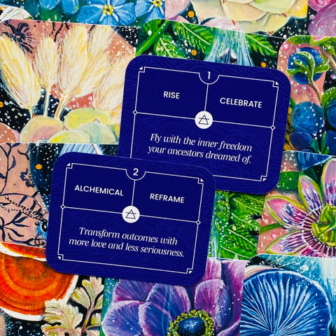 Indigo Sage Affirmation Cards – Air Element Deck for Clarity & Mindfulness