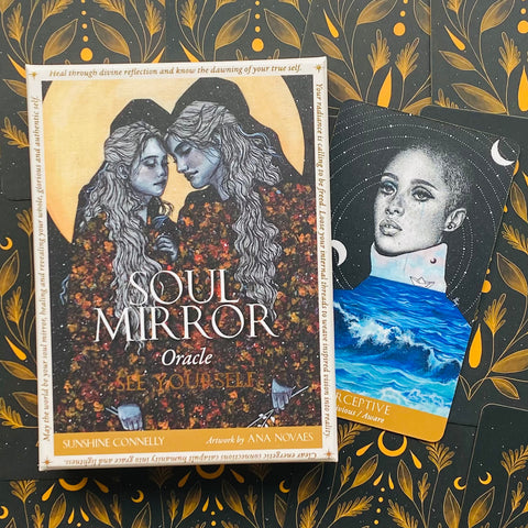 Soul Mirror Oracle Card Deck: See Yourself Blue Angel By Sunshine Connelly