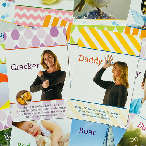 Baby Sign Language Flash Cards American Asl Deck With Bag