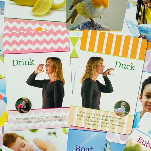 Baby Sign Language Flash Cards American Asl Deck With Bag