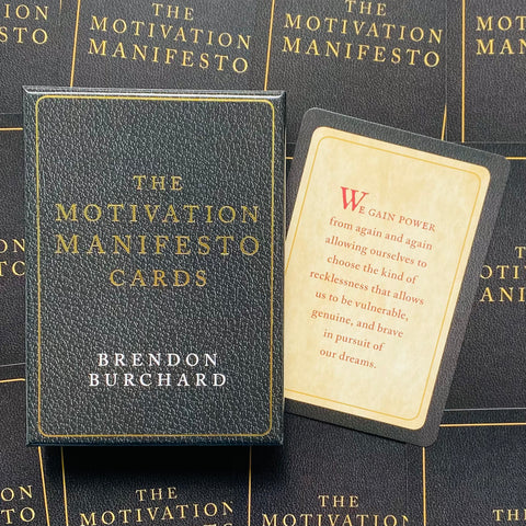 Motivation Manifesto Oracle Cards Deck Brendon Burchard Bestseller Quotes
