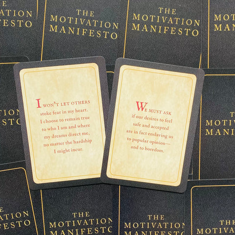 Motivation Manifesto Oracle Cards Deck Brendon Burchard Bestseller Quotes