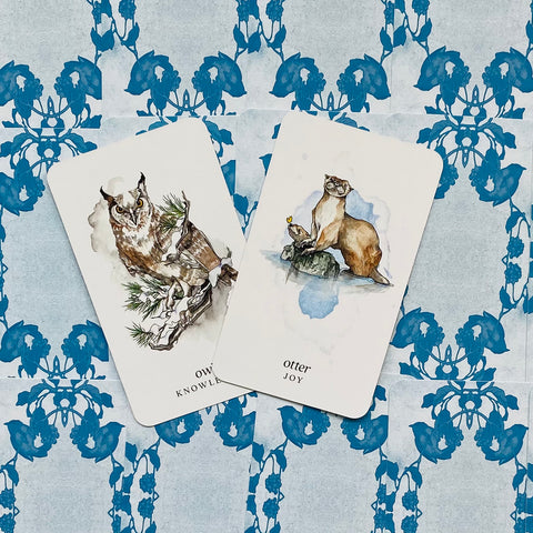 Winterseer Animal Oracle Cards Deck With Guidebook Llewellyn Siolo Thompson Color Cards