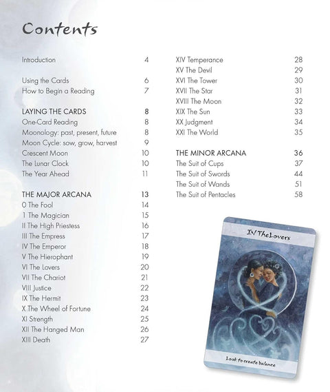 Lunar Tarot Cards Deck & Guidebook Manifest Your Dreams Cico Books Ccp27