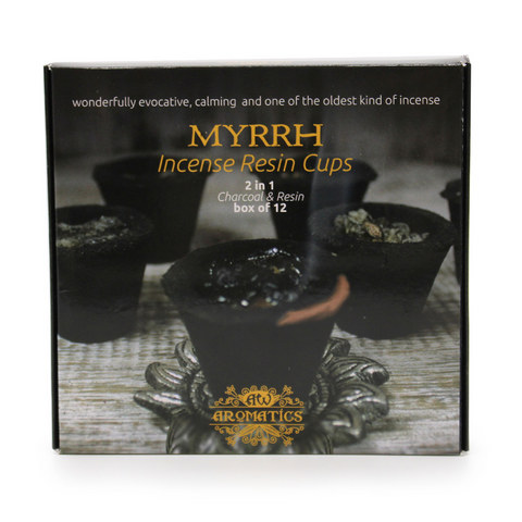 Box of 12 Resin Cups - Myrrh AW Aromatics