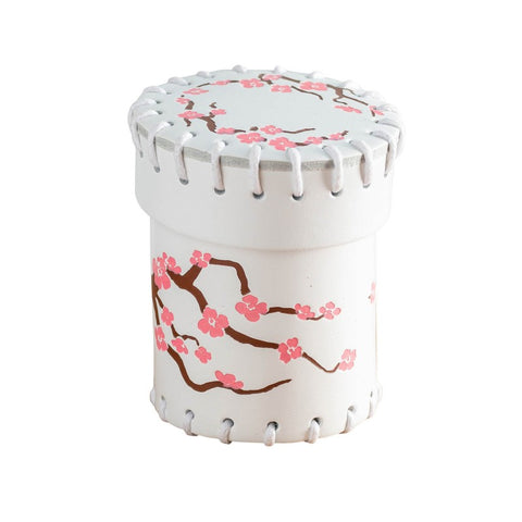 Japanese Dice Cup White Multicolor Leather Roleplaying Q-Workshop Handmade NEW