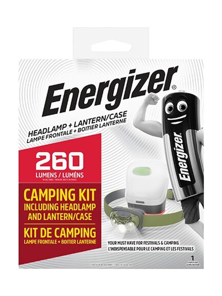 Energizer Camping Kit Headlamp Green & Lantern Case Set 260 Lm 3 Aaa Included