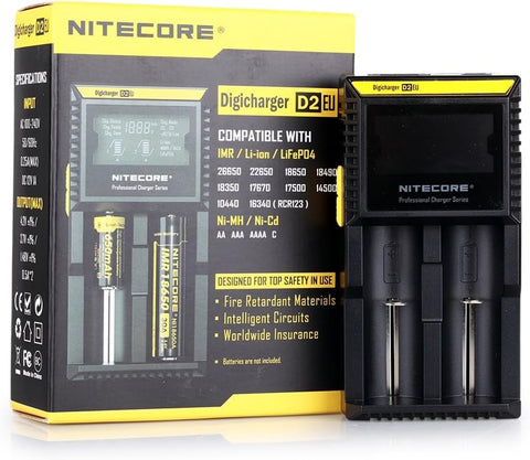 Nitecore D2 Eu Digicharger Rechargeable Battery Charger Li-Ion/Nimh NEW