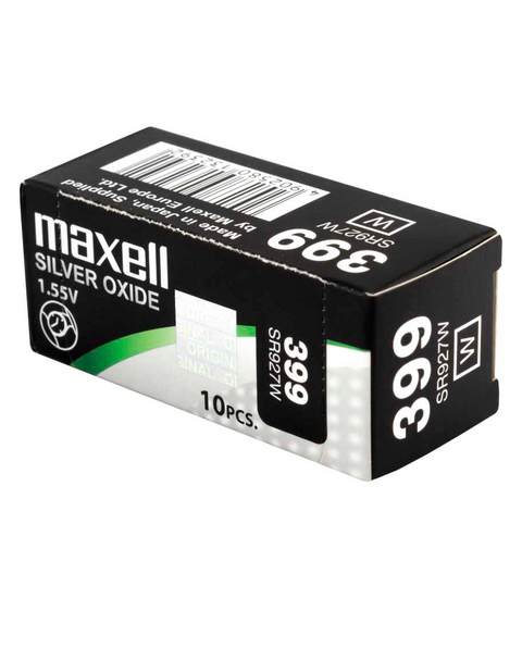10 Maxell 399 Sr927W Batteries Silver 1.55V Watch Battery Cell 1Bl NEW