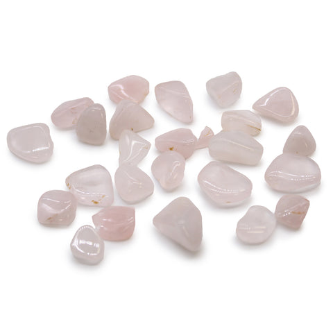 24 Small African Tumble Stones Rose Quartz Gemstones Amulet Ancient Wisdom NEW