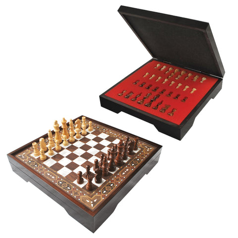 Vip Chess Set Pearl L Size Wooden Board Box And Chessman Original Star 1050446