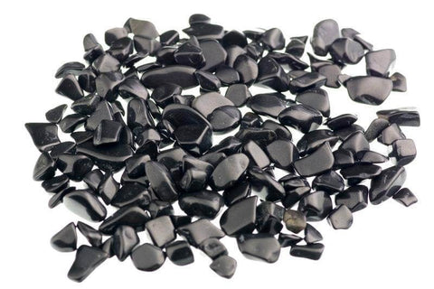 24 Small African Tumble Stones Black Onyx Gemstones Amulet Ancient Wisdom NEW