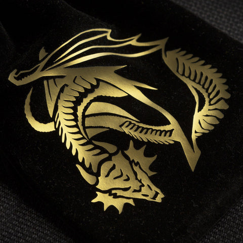 Dragon Black & Golden Velour Dice Bag Roleplaying Games Q-Workshop Dnd Bdra201