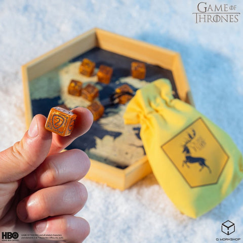 Game of Thrones Baratheon Dice Set 10x D6 Yellow/Black Q-Workshop Licensed