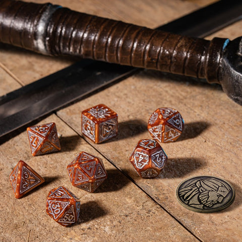 The Witcher Dice Set Geralt The Monster Slayer Rpg Playing Games Q-Workshop NEW