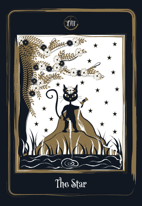 Golden Black Cat Tarot Cards Deck Agm Urania Helena De Almeida Cats Fans NEW