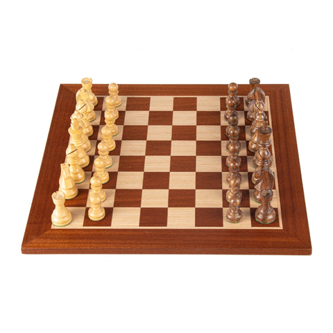 MAHOGANY Chess set 40x40cm Staunton Chessmen Manopoulos