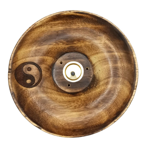 Incense Stick & Cone Burner Disc - Ying & Yang Ancient Wisdom