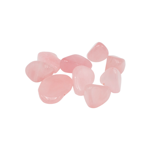24 Medium Tumble Stones - Rose Quartz K Gemstones Talisman Ancient Wisdom NEW