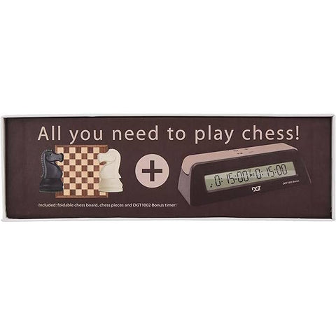 Chess Starter Box Brown (Pieces, Board & DGT1002) DGT