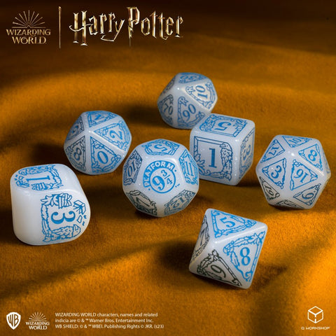 Harry Potter. Ravenclaw Modern Dice Set White Role Playing Games Q-Workshop NEW
