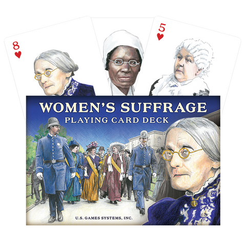 Womens Suffrage Playing Cards Deck Booklet Illustrated US Games Women'S Blue NEW