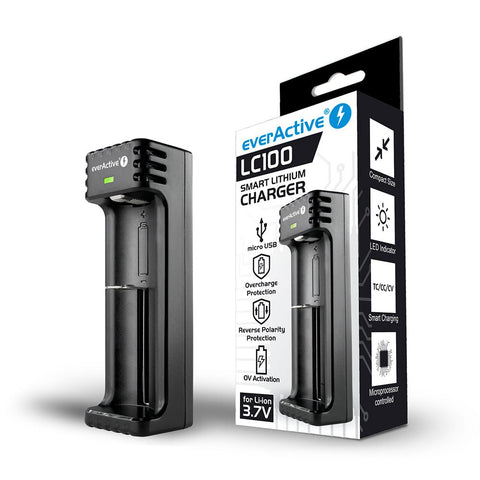 Everactive Smart Lithium Lc100 Charger Li-Ion 1000Mah Black NEW