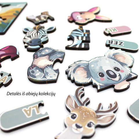 Educational Puzzle Wooden Cards Animals Collection No. 2 (LT) Fantasy Puzzles