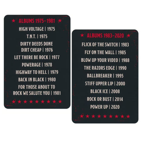 Bicycle AC/DC Playing Cards Poker Size – Official Deck, Black/Red, Made in USA