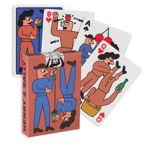 Henry And Sally Red Brown Deck Playing Cards Art Of Play Magic Poker USa NEW