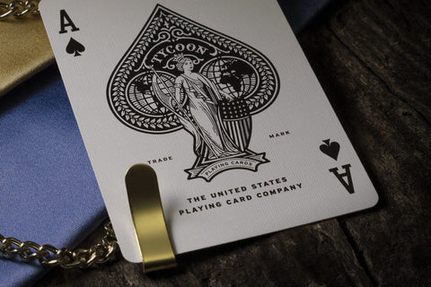 Tycoon Blue Theory 11 Playing Cards Deck Gold Magic Tricks Sealed USa T1111