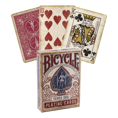 1900 Series Playing Cards Red Bicycle Marked Deck Magic Tricks NEW