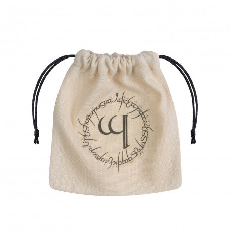 ELVISH DICE BAG BEIGE AND BLACK POUCH ROLEPLAYING GAMES Q-WORKSHOP RPG DND NEW