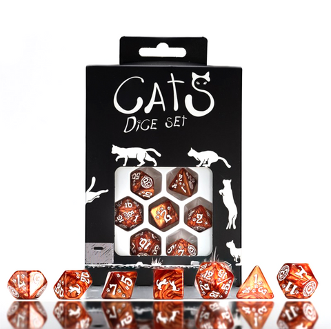 Cats Muffin Dice Set Caramel White Role Playing Games Q-Workshop Cat Lovers NEW