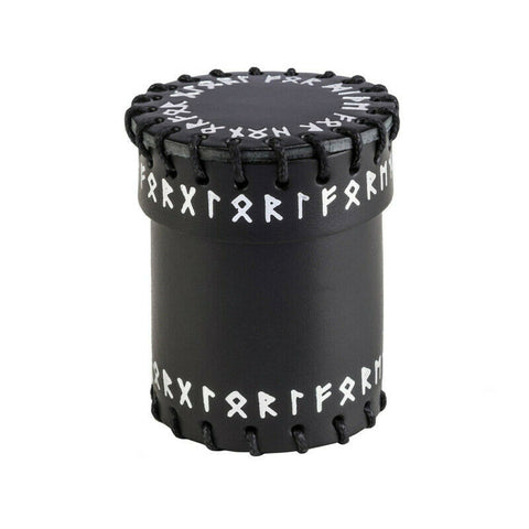 Runic Black Leather Dice Cup Roleplaying Table Games Q-Workshop Rpg Dnd NEW