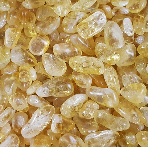 24 Tumble Stones - Citrine Quartz A Grade Gemstones Talisman Ancient Wisdom NEW