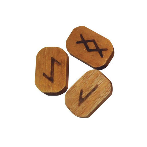 Wooden Runes Stones Esoteric Meditation With Velvet Bag Lo Scarabeo NEW