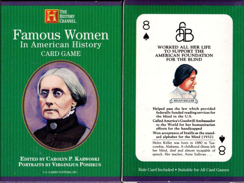 Famous Women In American History Playing Cards Deck US Games Card Game USa NEW