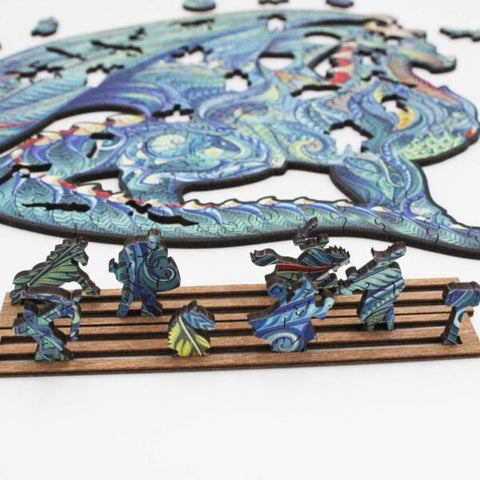 Dragon Unique Wooden Puzzle Size L 300 Pieces 37X36 Cm By Fantasy Puzzles Fp014