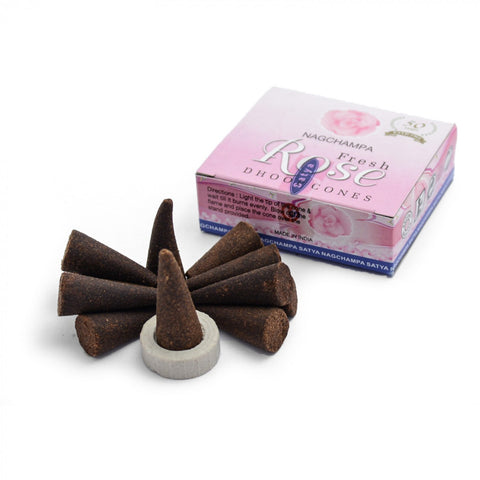 Fresh Rose Dhoop Cones Satya