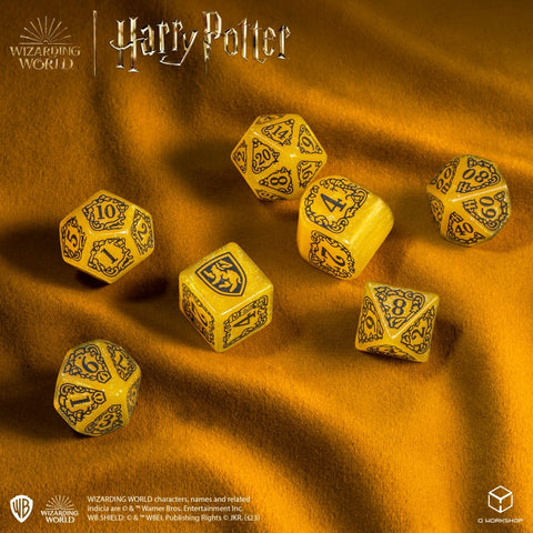 Harry Potter. Hufflepuff Modern Dice Set Yellow Role Games Q-Workshop NEW