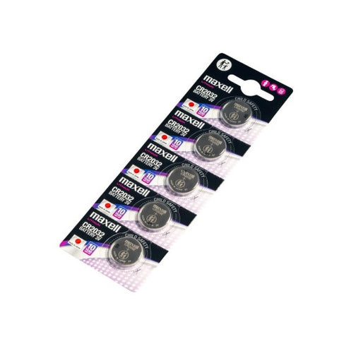 5x Quality Maxell CR2032 Lithium Batteries. Made in Japan.