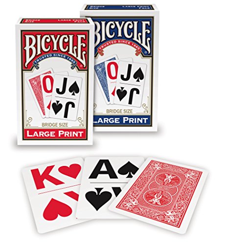 Bicycle Large Print Bridge Size Playing Cards Deck Super Jumbo Red USPCC New