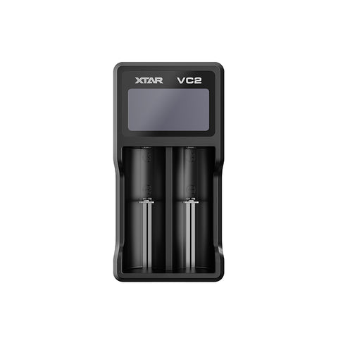 Xtar Vc2 Li-Ion Battery Charger Cylindrical Batteries Lcd USb Cable NEW