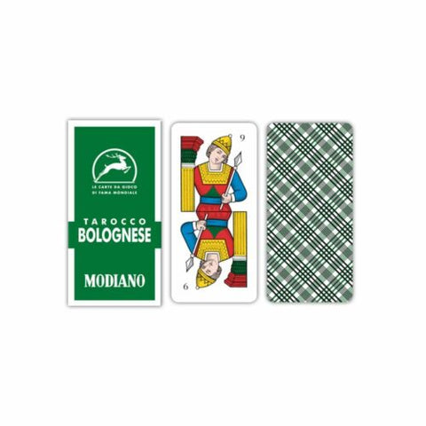 Tarocco Bolognese Playing Cards Tarot Deck Modiano Magic Table Games Green NEW