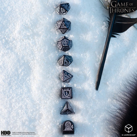 Game of Thrones Night's Watch Dice Set 8pc Q-Workshop RPG Official DND