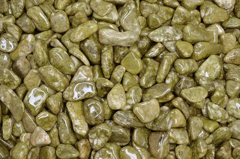 24 Small African Tumble Stones Epidote Snowflake Gemstones Ancient Wisdom NEW