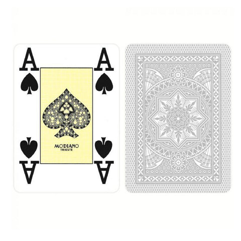 Modiano Poker Playing Cards Deck 4 Jumbo Index Large Grey Plastic